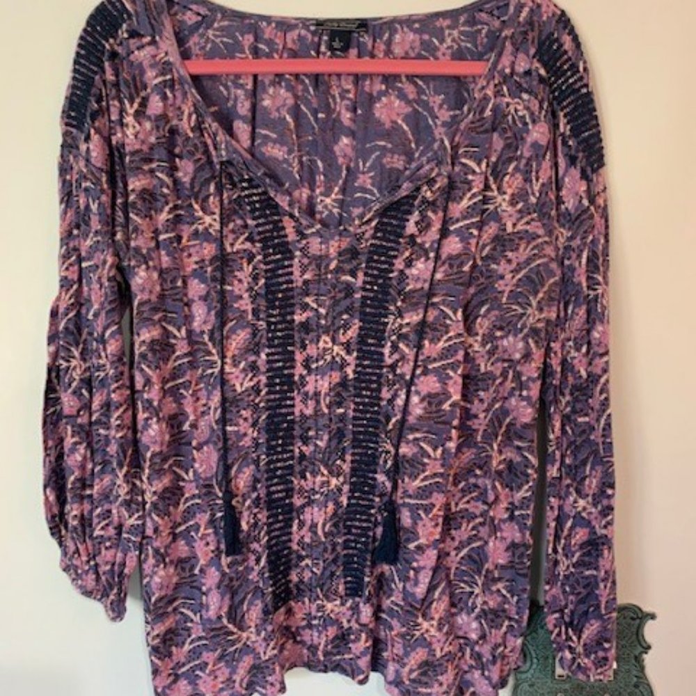 Lucky Brand 3/4 sleeve shirt large L